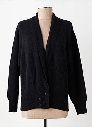 Gilet manches longues resserrée sur le bas noir MONTAGUT femme