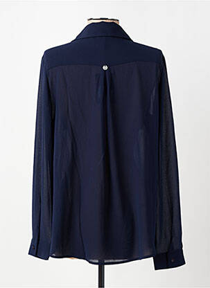 Chemisier tissage crêpe manches longues bleu BLACK MOJITO femme