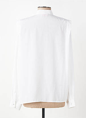 Chemisier col mao manches longues blanc PIER BÉ femme