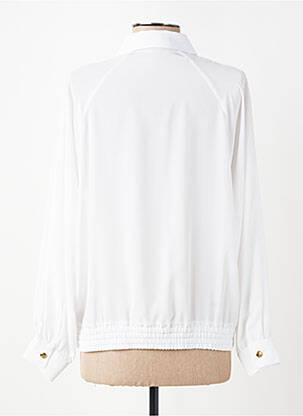 Chemisier tissage crêpe manches longues blanc PIER BÉ femme
