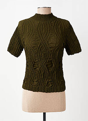 Top stretch manches courtes vert KATMAI femme