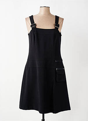 Robe mi-longue doublure fines bretelles noir PAUL BRIAL femme