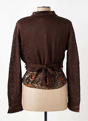 Twin-set coupe cintrée marron FINETTE femme