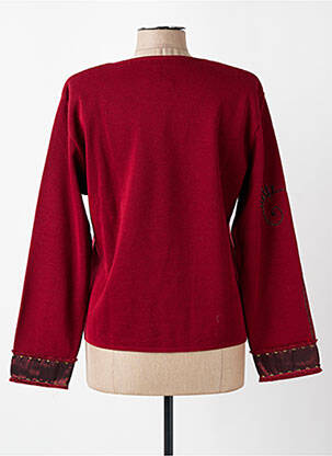 Pull coupe cintrée manches longues rouge FINETTE femme