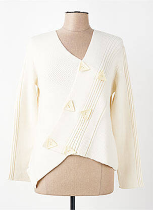 Pull coupe cintrée manches longues beige FINETTE femme