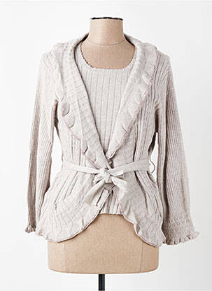 Twin-set coupe cintrée gris FINETTE femme