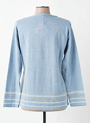Pull tissage chiné manches longues bleu ARMOR LUX femme