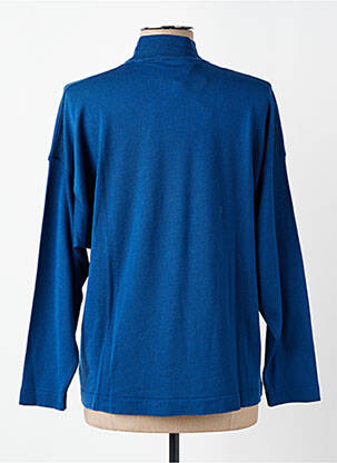 Pull coupe cintrée manches longues bleu MONTAGUT femme