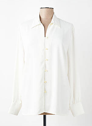 Chemisier tissage crêpe manches longues blanc PIER BÉ femme
