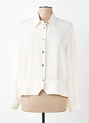 Chemisier coupe fluide manches longues beige PIER BÉ femme