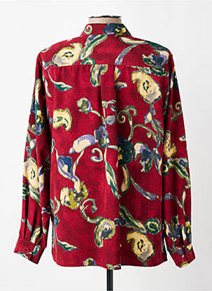 Chemisier imprimé fleurs manches longues rouge PIER BÉ femme