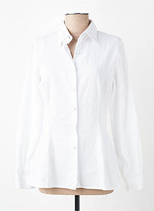 Chemisier coupe cintrée manches longues blanc ENTRACTE femme