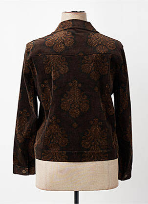 Veste casual poignets boutonnés avec fente marron FEDORA femme