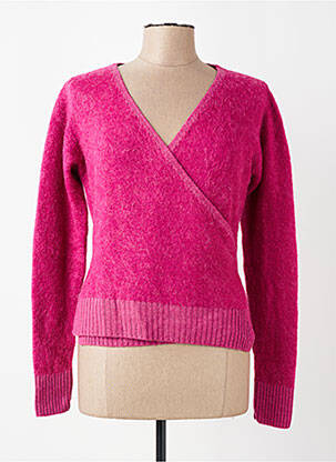 Gilet manches longues resserrée sur le bas rose FINETTE femme