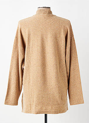 Pull tissage chiné manches longues beige MONTAGUT femme