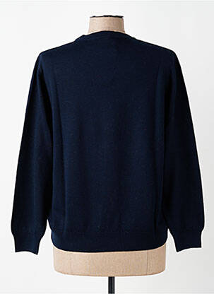 Pull stretch manches longues bleu MONTAGUT femme