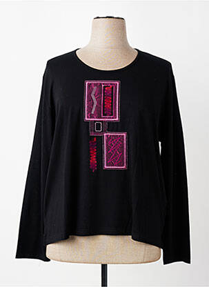 T-shirt manches longues manches longues noir MONTAGUT femme