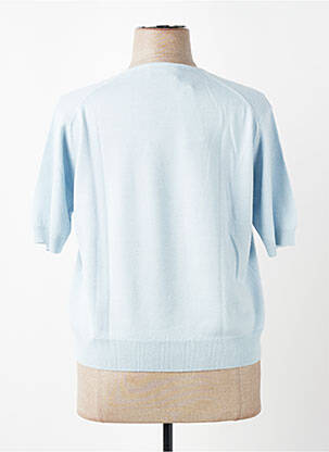Pull stretch manches courtes bleu ESTEREL femme