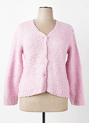 Gilet manches longues coupe cintrée rose KATMAI femme