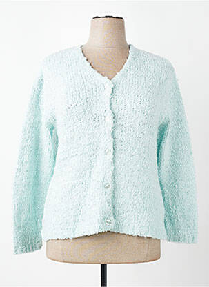 Gilet manches longues coupe cintrée bleu KATMAI femme