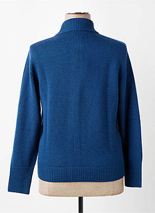 Gilet manches longues stretch bleu MAURICE ABOT femme