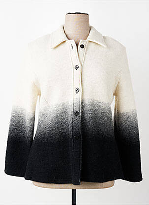 Veste casual coupe cintrée beige CLAUDE DE SAIVRE femme