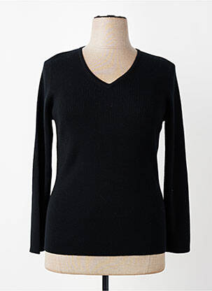 Pull col v manches longues noir ARMOR LUX femme