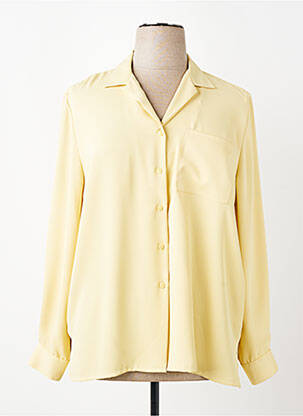 Chemisier tissage crêpe manches longues jaune PIER BÉ femme