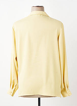 Chemisier tissage crêpe manches longues jaune PIER BÉ femme