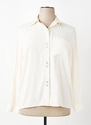 Chemisier tissage crêpe manches longues beige PIER BÉ femme
