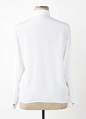 Chemisier tissage crêpe manches longues blanc PIER BÉ femme