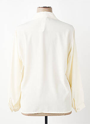 Chemisier tissage crêpe manches longues jaune CLAUDE DE SAIVRE femme