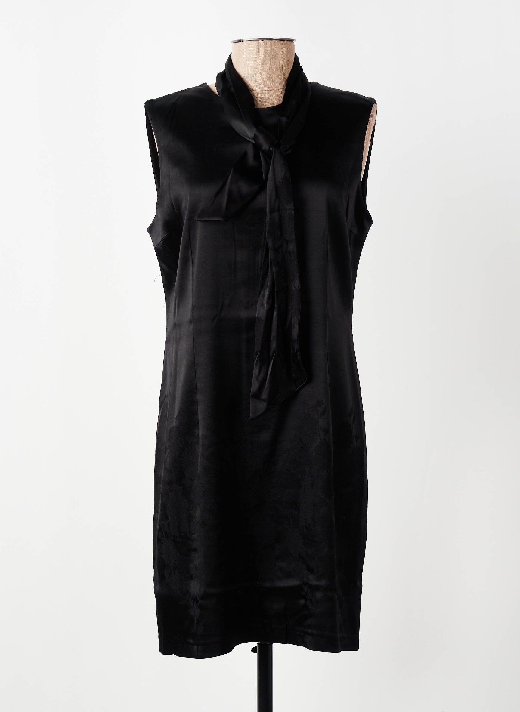 Robe courte sans manche sans manche noir ENTRACTE femme