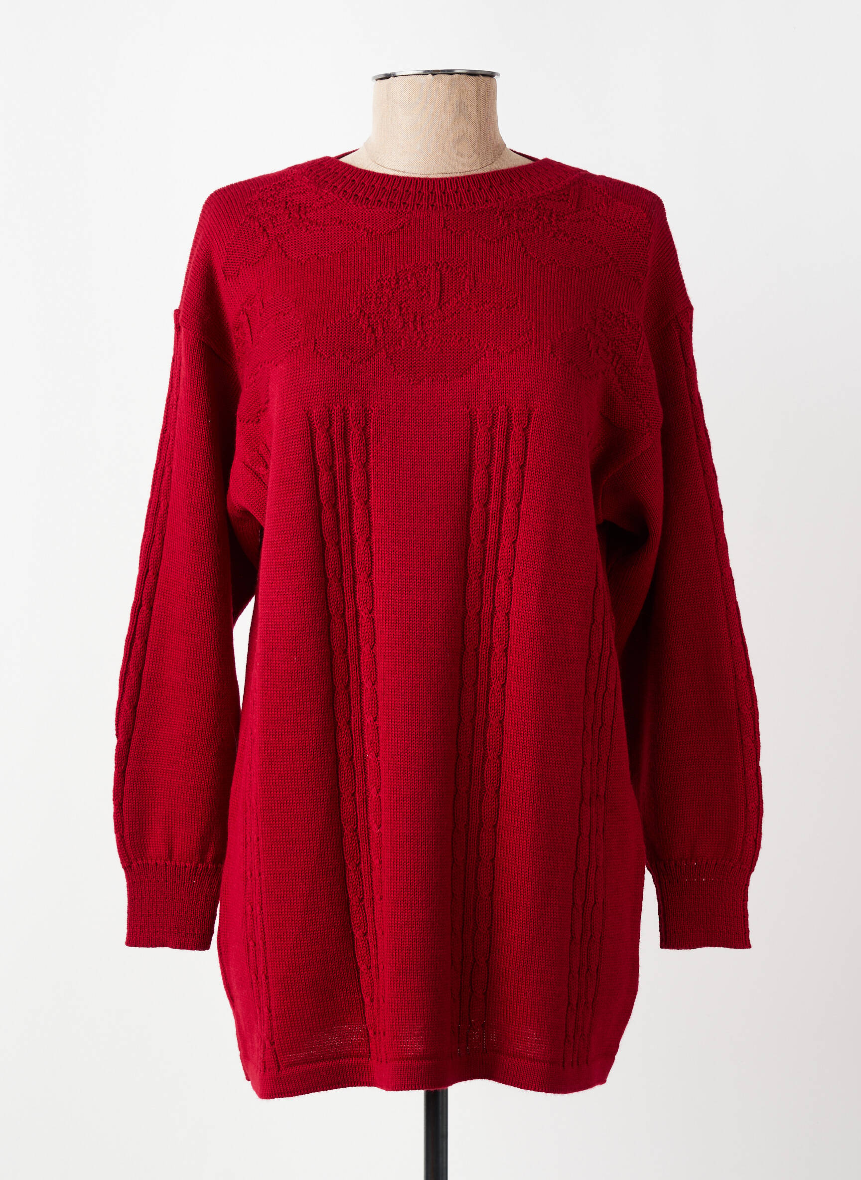 Pull col bateau manches longues rouge ARMOR LUX femme