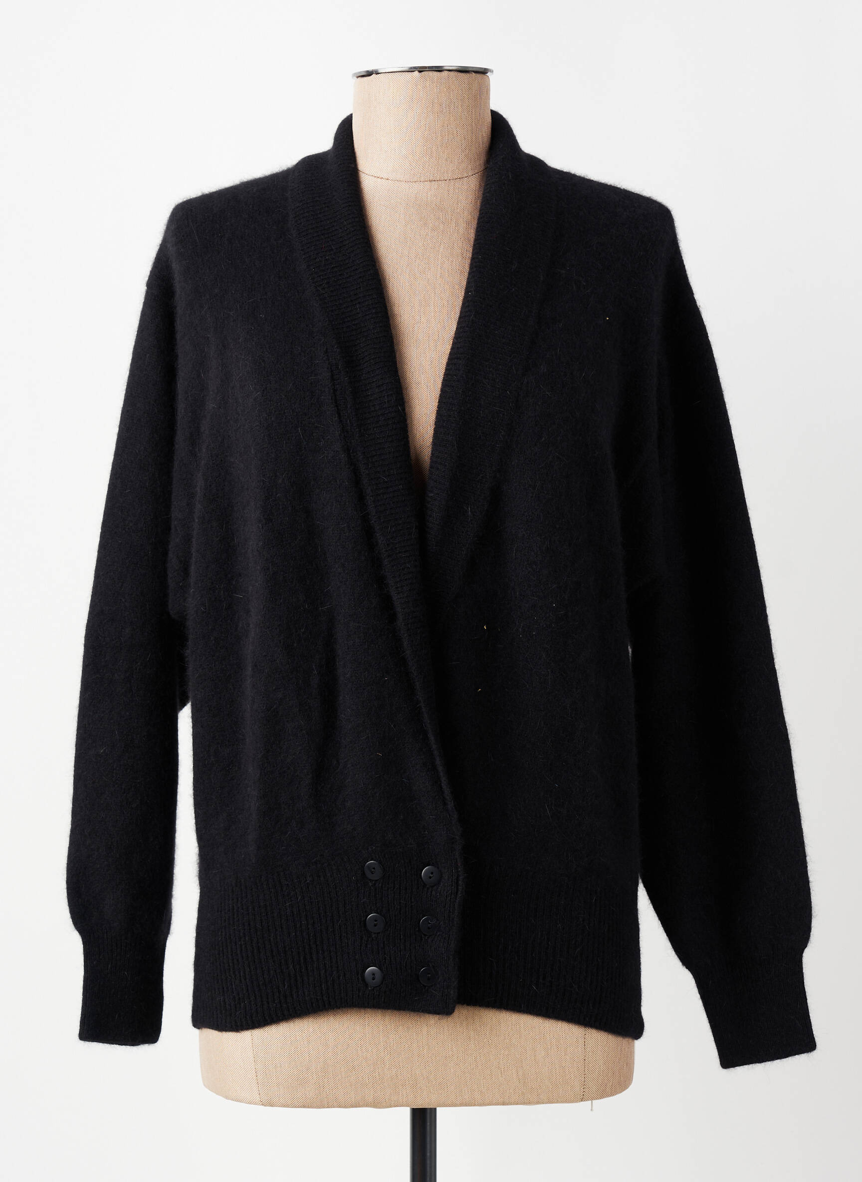 Gilet manches longues resserrée sur le bas noir MONTAGUT femme