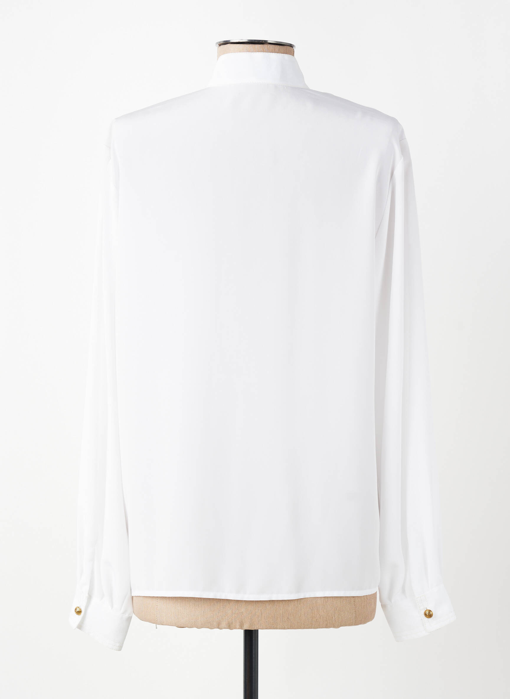 Chemisier tissage crêpe manches longues blanc PIER BÉ femme