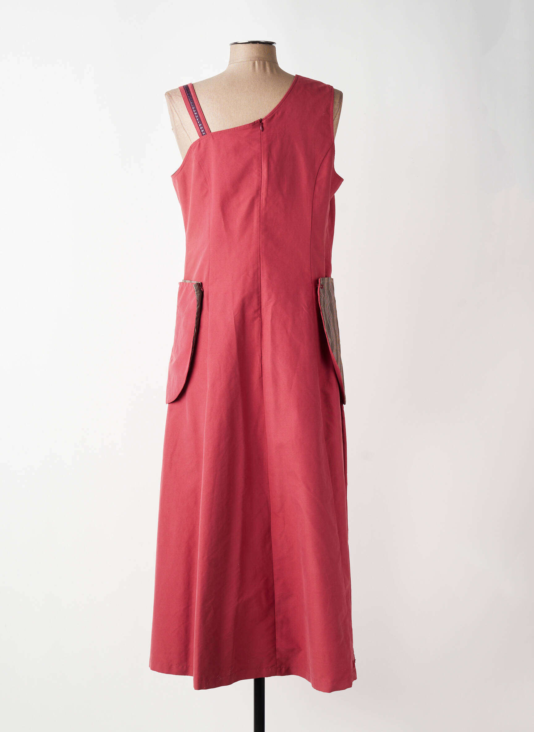 Robe longue sans manche sans manche rouge CARNET DE BORD femme
