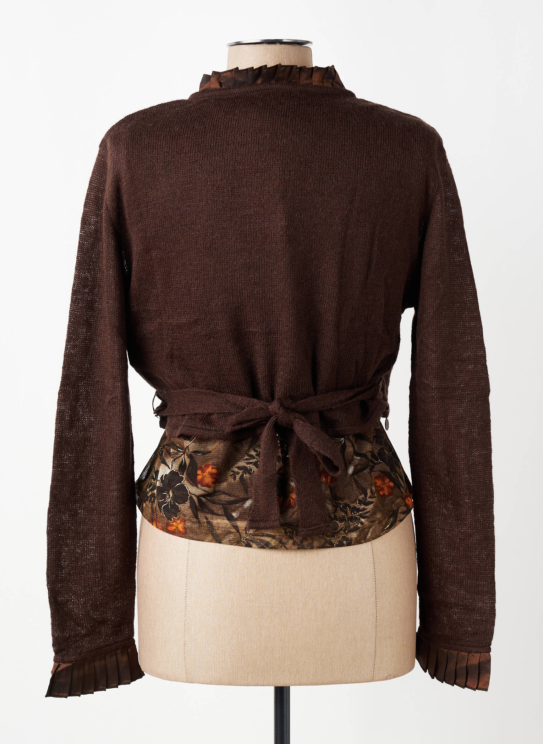 Twin-set coupe cintrée marron FINETTE femme