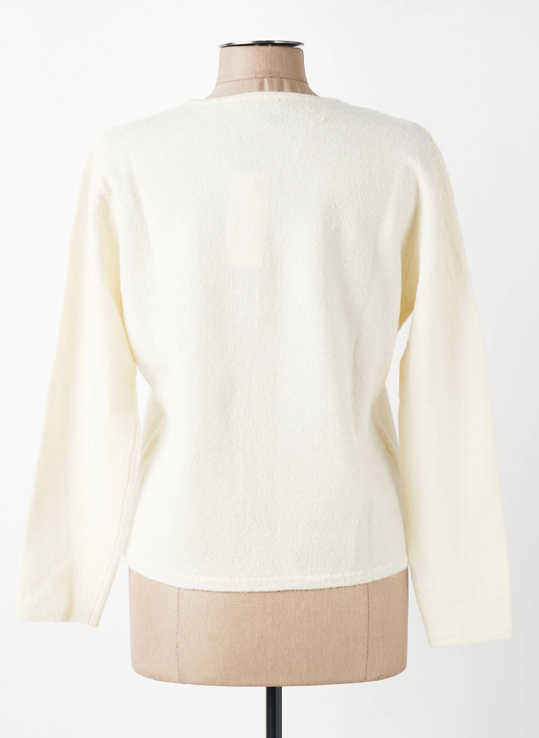 Pull coupe cintrée manches longues beige FINETTE femme