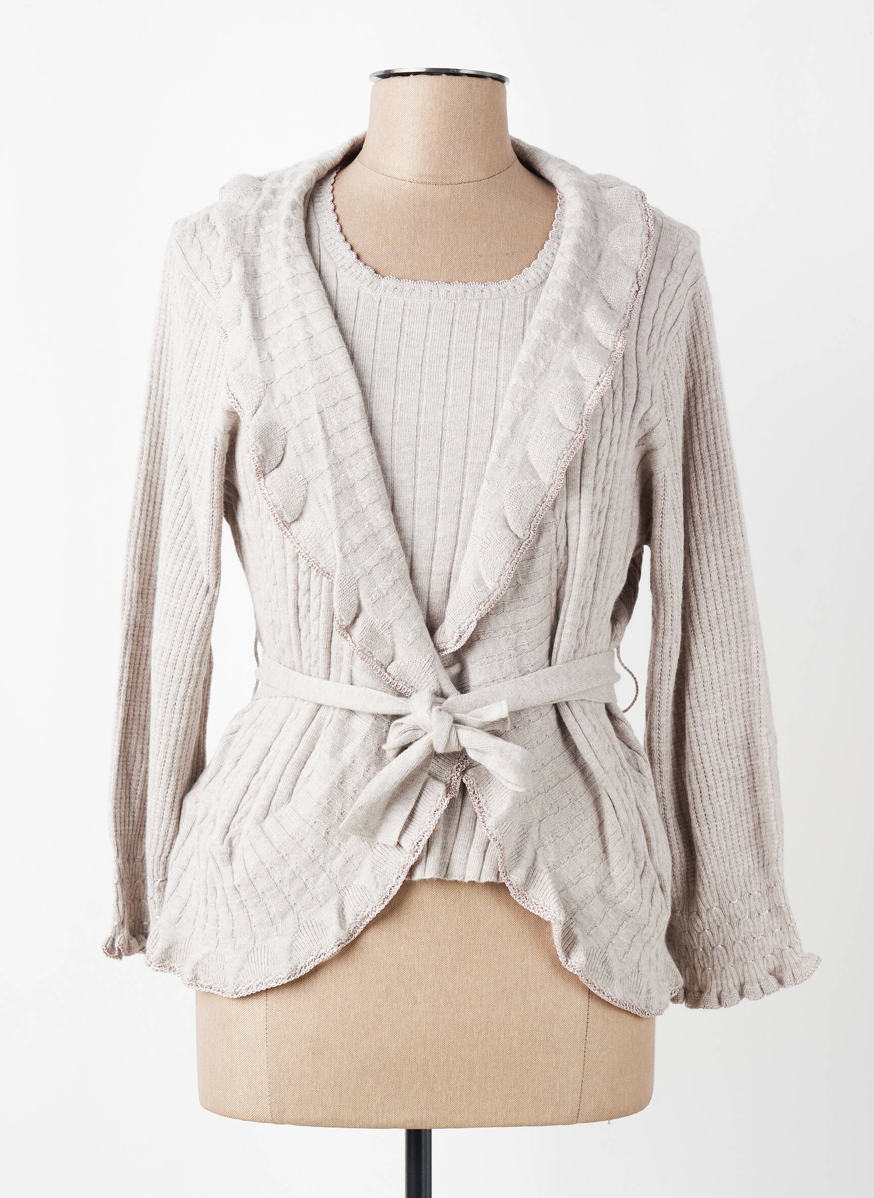 Twin-set coupe cintrée gris FINETTE femme