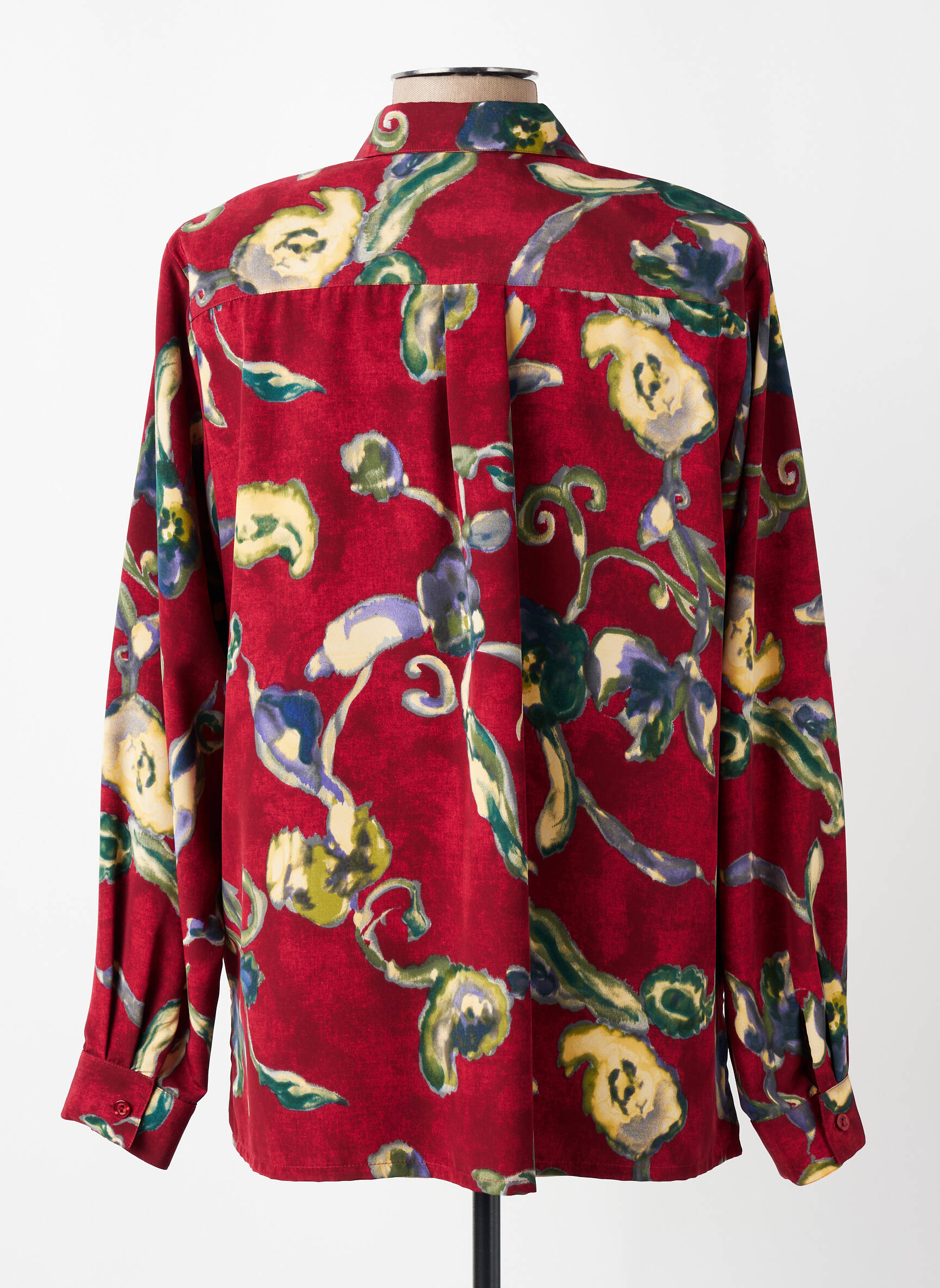 Chemisier imprimé fleurs manches longues rouge PIER BÉ femme