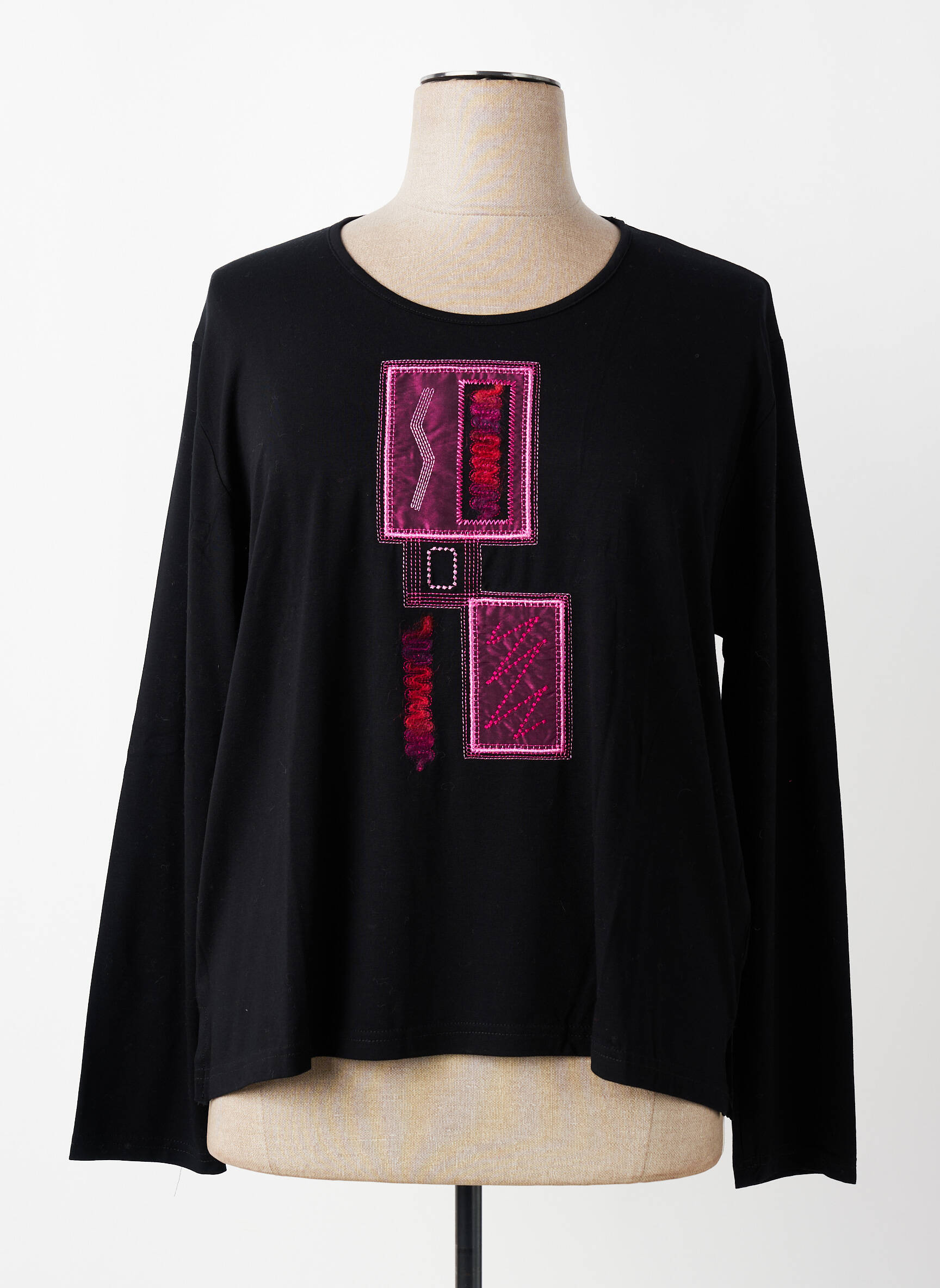 T-shirt manches longues manches longues noir MONTAGUT femme