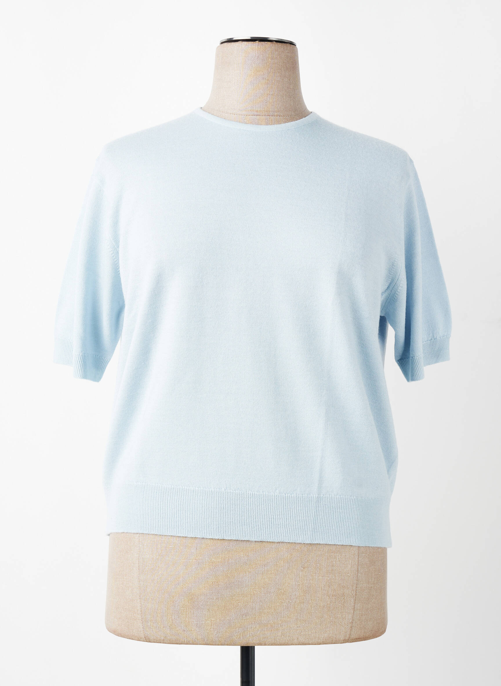 Pull stretch manches courtes bleu ESTEREL femme