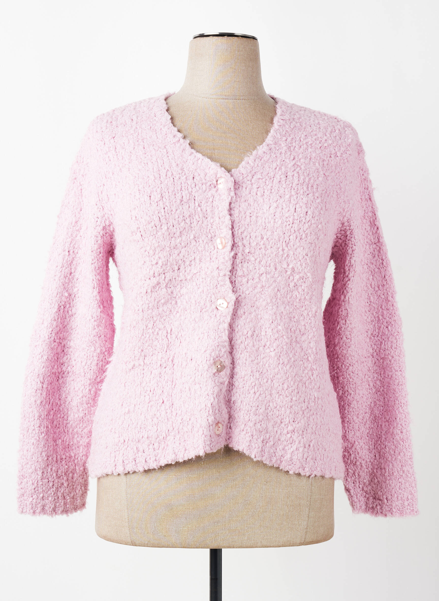 Gilet manches longues coupe cintrée rose KATMAI femme