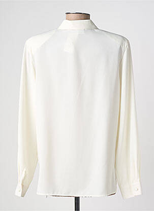 Chemisier tissage crêpe manches longues beige PRUNELLE femme