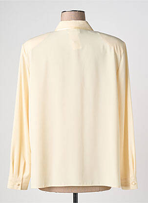 Chemisier tissage crêpe manches longues jaune PRUNELLE femme