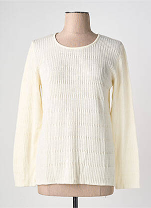 Pull coupe cintrée manches longues beige ESTEREL femme