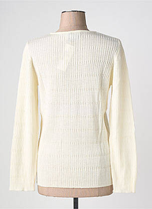 Pull coupe cintrée manches longues beige ESTEREL femme