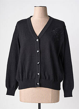 Gilet manches longues resserrée sur le bas noir MONTAGUT femme