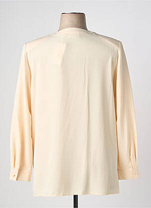 Chemisier col mao manches longues jaune PRUNELLE femme